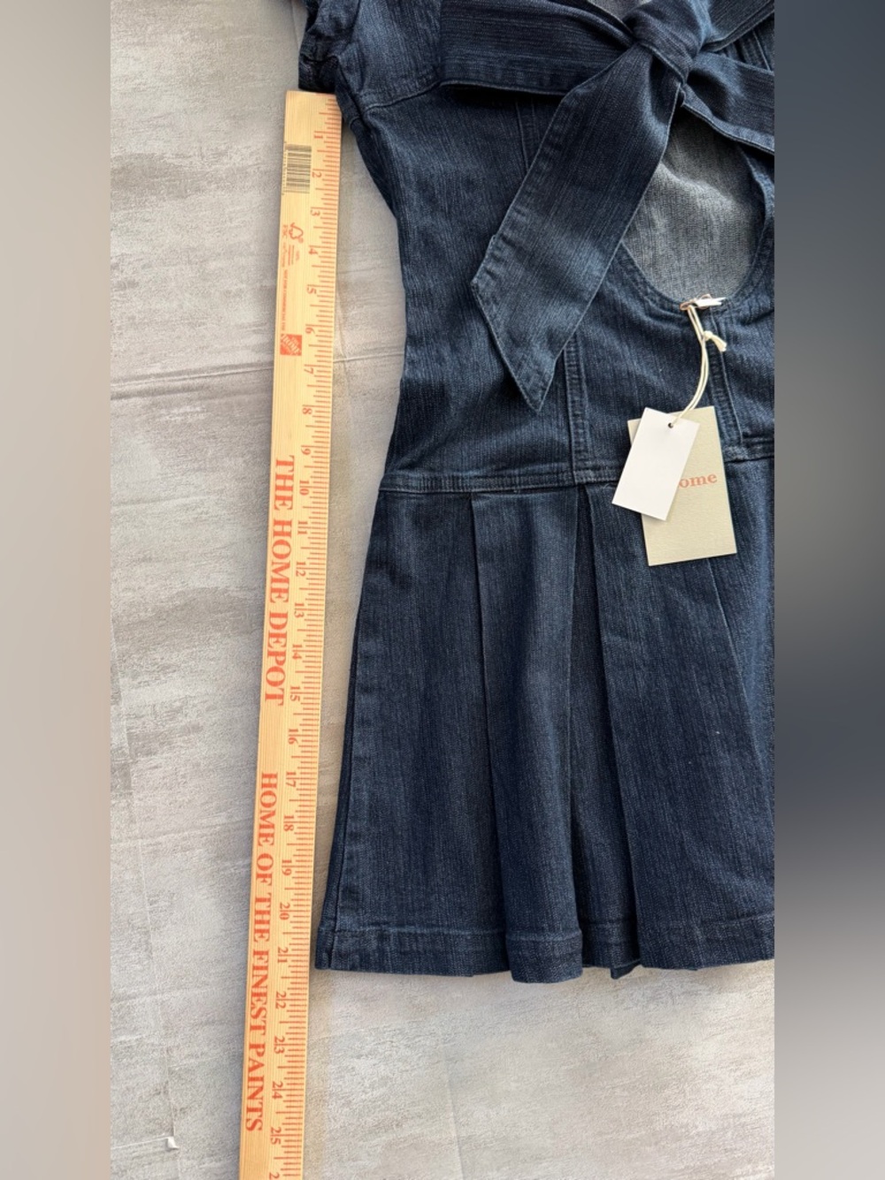 ee:some Denim Open‑Back Bow Dress – Medium - Picture 8 of 9